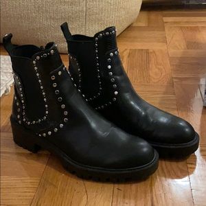 Zara Studded Black Booties